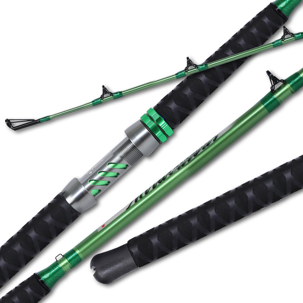 Fiblink Catfish Fishing Rods - Medium Heavy Power, 1 Or 2 Piece, 7'6" To 9'6" Lengths For Big Cats