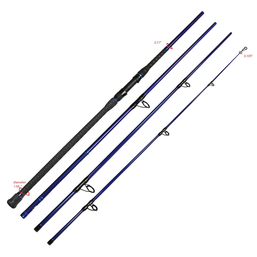 Fiblink Surf Spinning & Casting Fishing Rod Carbon Fiber Travel Fishing Rod(11-Feet & 12-Feet & 13-Feet & 15-Feet)