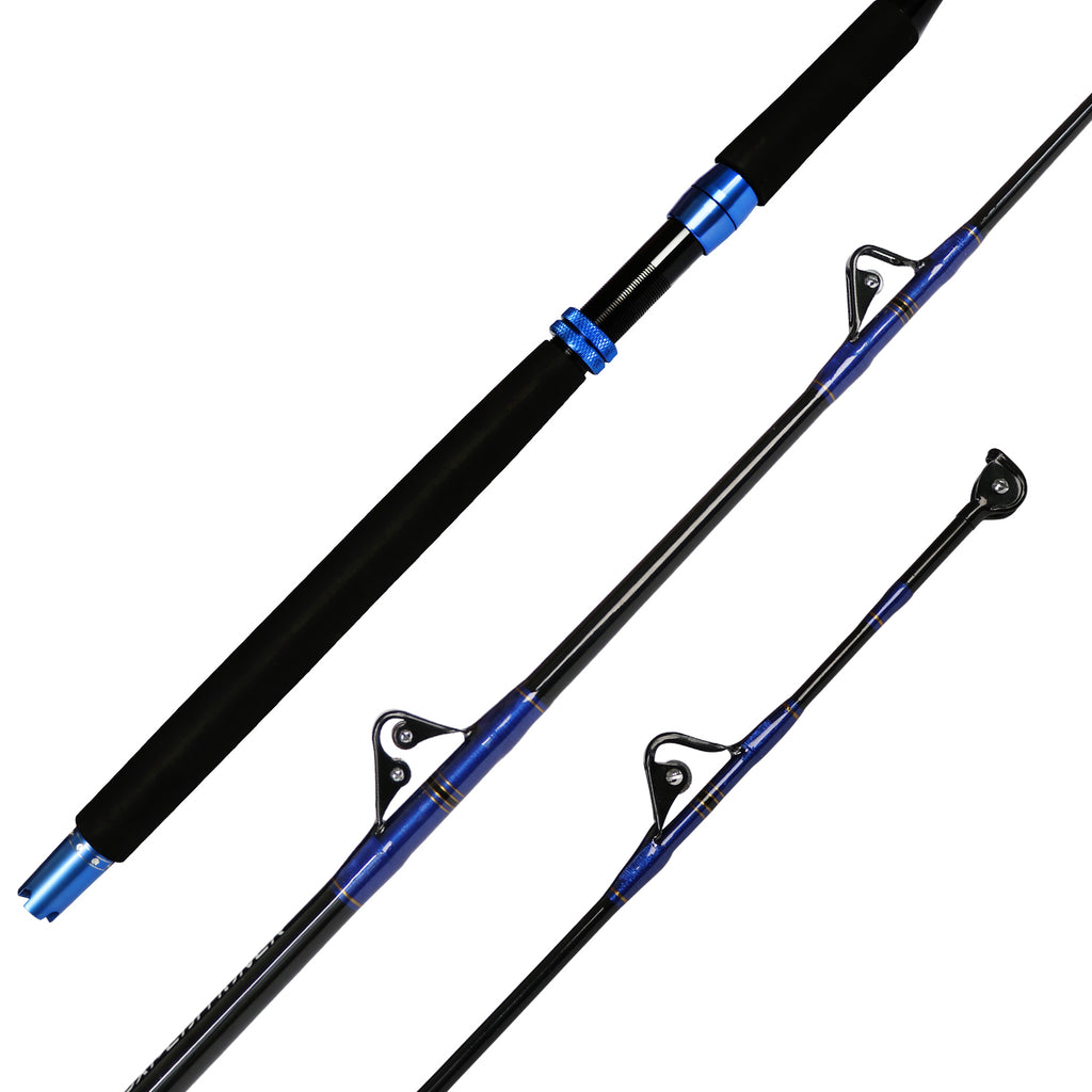 Fiblink Fishing Trolling Rod 1 Piece Saltwater Offshore Heavy Roller Rod  Big Name Conventional Boat Camo Fishing Pole (6'6,80-120lb), Offshore Rods  -  Canada