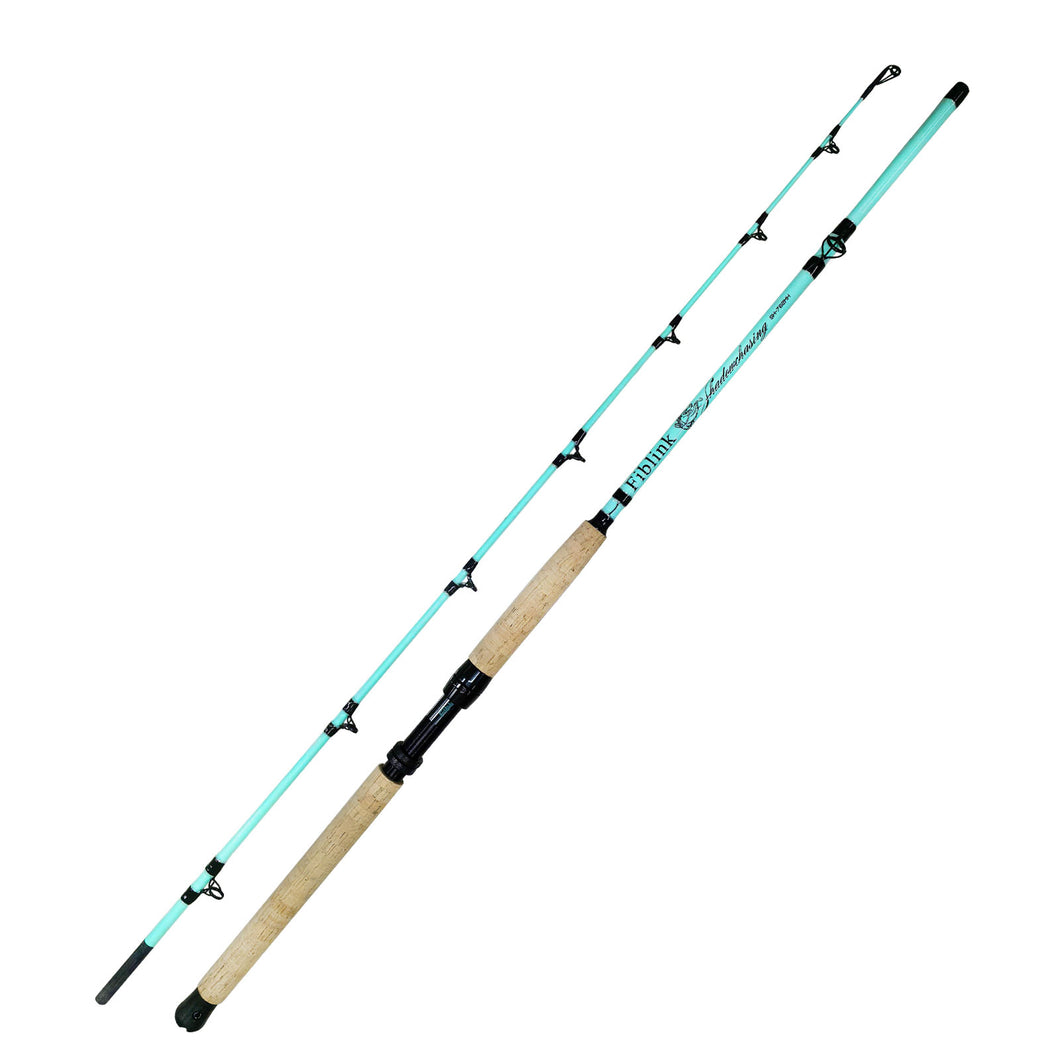 Fiblink Catfish Fishing Rods, 2 Piece Catfishing Pole, Portable Travel Medium Heavy Catfish Cat Casting Rod with Cork Handle