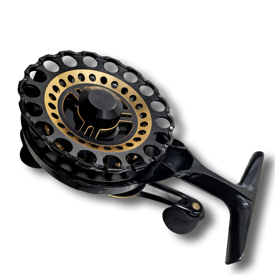 Fiblink Inline Ice Fishing Reel Right/Left Handed Fishing Raft Wheel Ice Reels