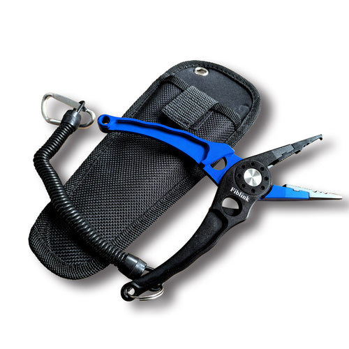 Fiblink Fishing Pliers with Anodized Aluminum Handles and Stainless Steel Jaws