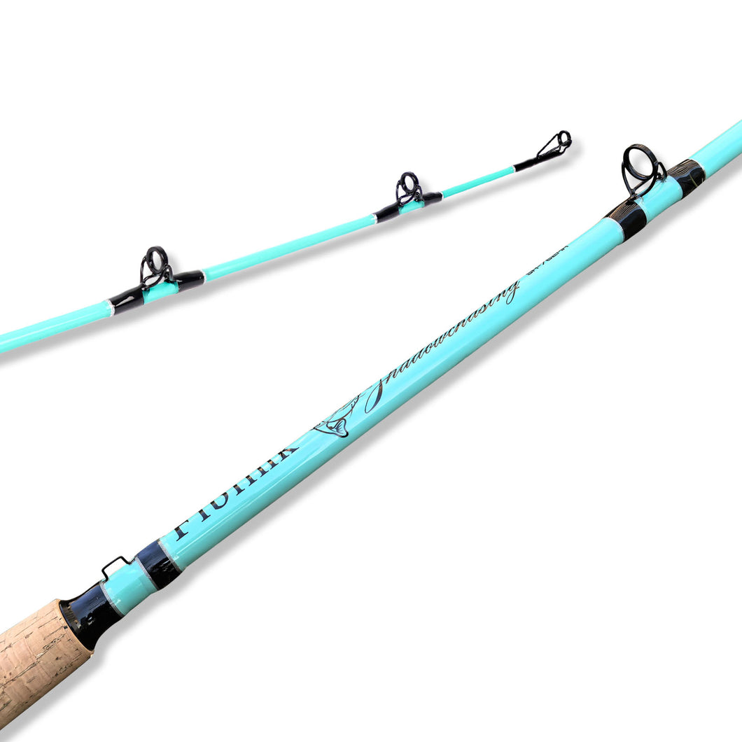 catfish fishing pole Fiblink Catfish Fishing Rods, 2 Piece Catfishing Pole, Portable Travel – fiblink