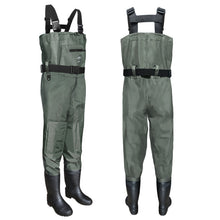 Fiblink Chest Waders, 2-Ply Nylon/PVC Waterproof Fishing Hunting Waders, Fishing Waders for Men & Women with Boots