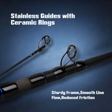 Fiblink Surf Fishing Rod,Portable Casting Rod,3 Piece Travel Fishing Pole,Carbon Fiber Surf Rod,Stainless Steel Guides with Ceramic Rings,No-Slip Grip(10'/12')