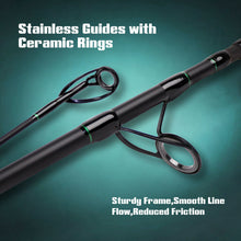 Fiblink Surf Fishing Rod,Portable Spinning Rod,4 Piece Travel Fishing Pole,Carbon Fiber Surf Rod,Stainless Steel Guides with Ceramic Rings,No-Slip Grip(9'/15')