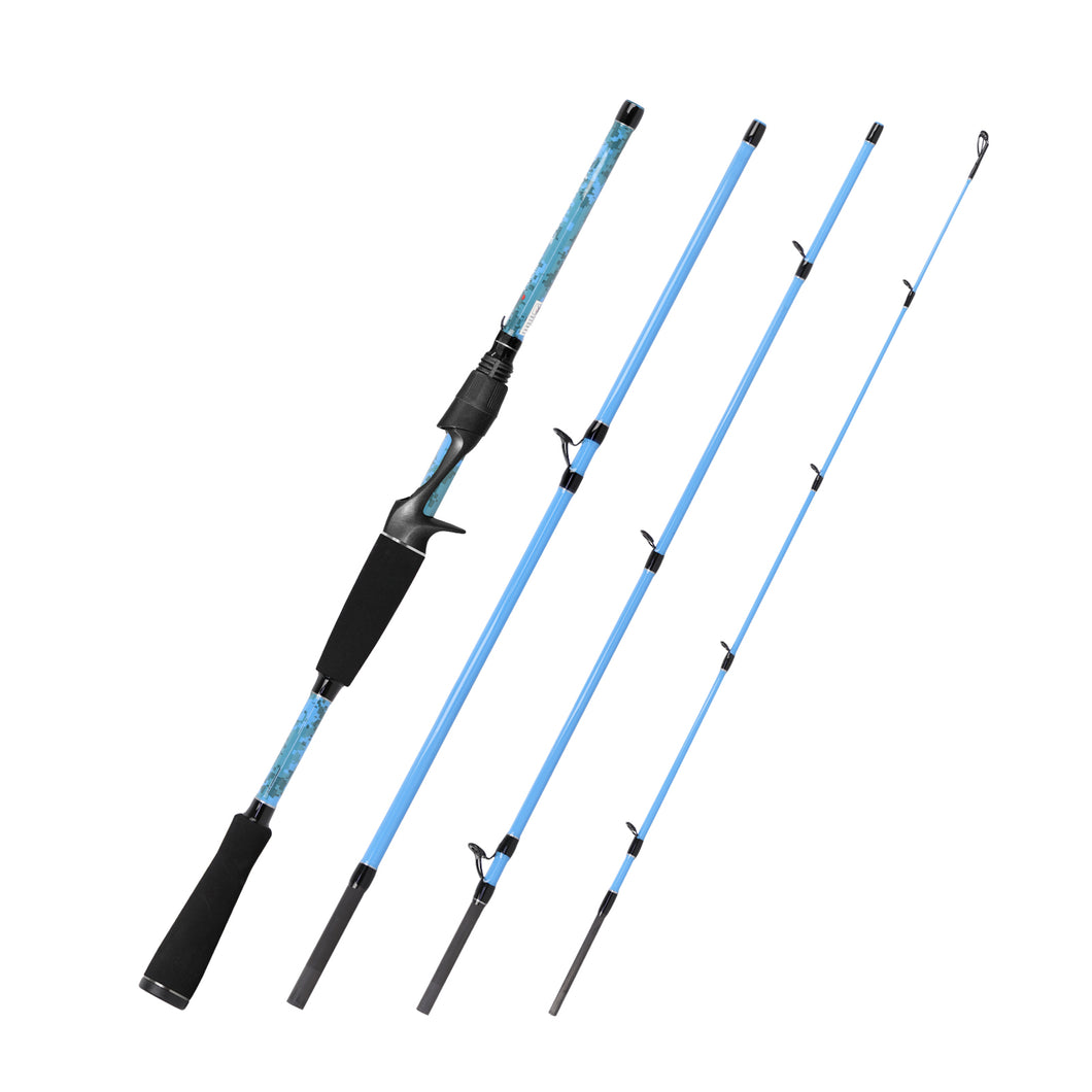Fiblink Travel Fishing Rod,Spinning Rod & Casting Rod 6'6
