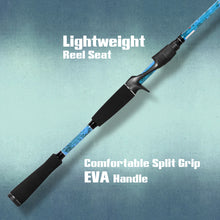 Fiblink Travel Fishing Rod,Spinning Rod & Casting Rod 6'6"/7'/7'6" Portable 4-Piece Design,Carbon Fiber Blanks,Smooth Ceramic Guides,EVA Handle for Freshwater Saltwater Bass