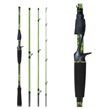 Fiblink Travel Fishing Rod,Spinning Rod & Casting Rod 6'6"/7'/7'6" Portable 4-Piece Design,Carbon Fiber Blanks,Smooth Ceramic Guides,EVA Handle for Freshwater Saltwater Bass