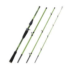 Fiblink Travel Fishing Rod,Spinning Rod & Casting Rod 6'6"/7'/7'6" Portable 4-Piece Design,Carbon Fiber Blanks,Smooth Ceramic Guides,EVA Handle for Freshwater Saltwater Bass