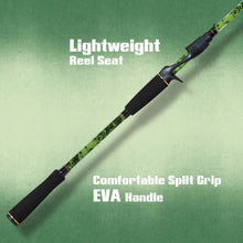 Fiblink Travel Fishing Rod,Spinning Rod & Casting Rod 6'6"/7'/7'6" Portable 4-Piece Design,Carbon Fiber Blanks,Smooth Ceramic Guides,EVA Handle for Freshwater Saltwater Bass