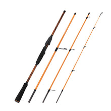 Fiblink Travel Fishing Rod,Spinning Rod & Casting Rod 6'6"/7'/7'6" Portable 4-Piece Design,Carbon Fiber Blanks,Smooth Ceramic Guides,EVA Handle for Freshwater Saltwater Bass