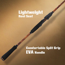 Fiblink Travel Fishing Rod,Spinning Rod & Casting Rod 6'6"/7'/7'6" Portable 4-Piece Design,Carbon Fiber Blanks,Smooth Ceramic Guides,EVA Handle for Freshwater Saltwater Bass