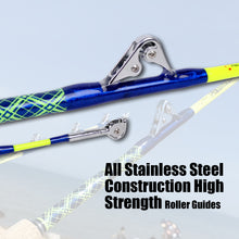 Fiblink 1-Piece/2-Piece Saltwater Offshore Trolling Rod Big Game Rod Conventional Boat Fishing Pole (5’, 5’6”, 6’)