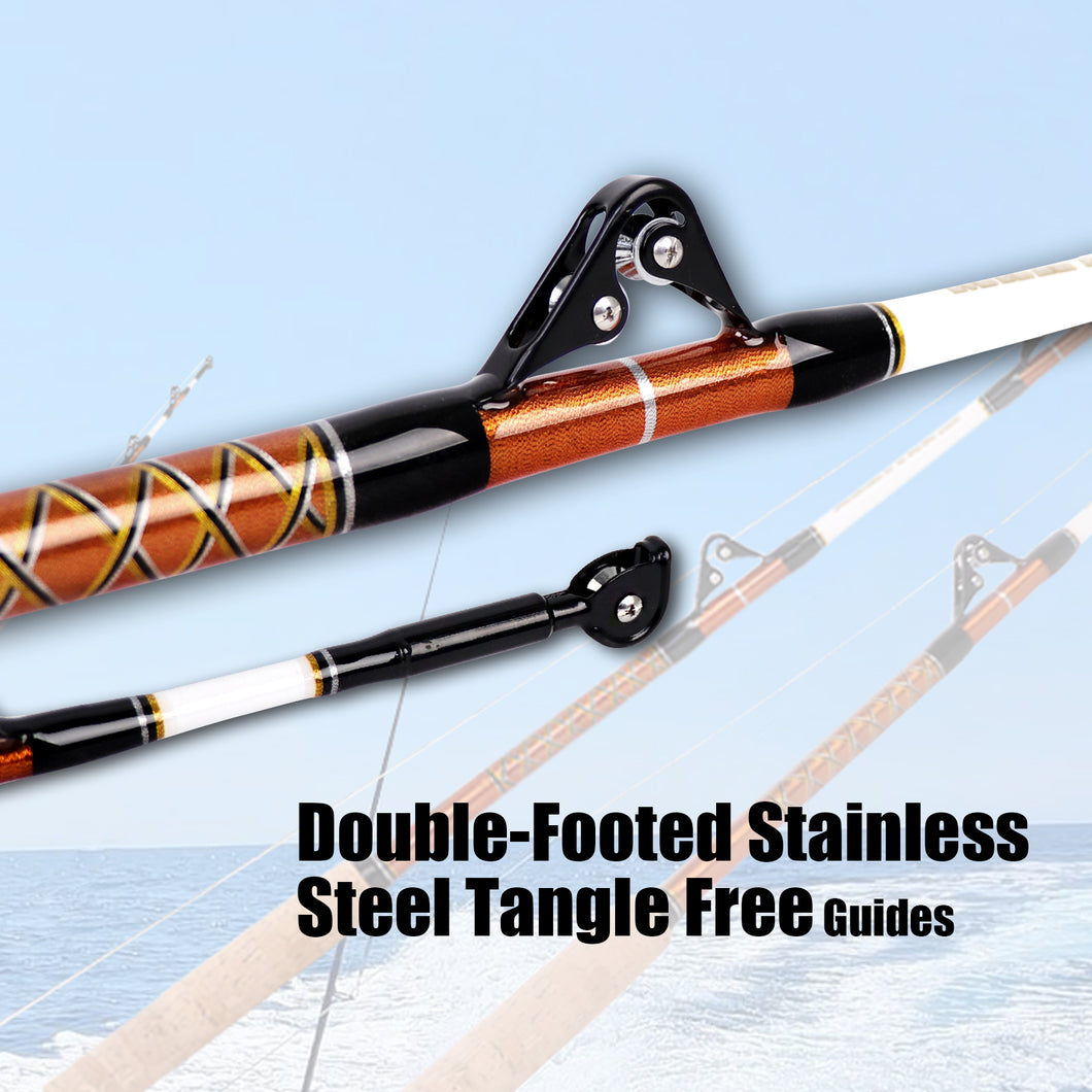 Fiblink 2-Piece Saltwater Offshore Trolling Rod Big Game Rod Conventio – fiblink Fiblink 2-Piece Saltwater Offshore Trolling Rod Big Game Rod Conventio – fiblink