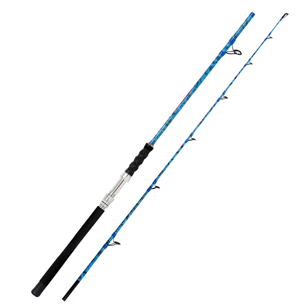 2 poles premium fishing Fiblink 2-Piece Boat Conventional Fishing Rod Portable Spinning/Castin – fiblink
