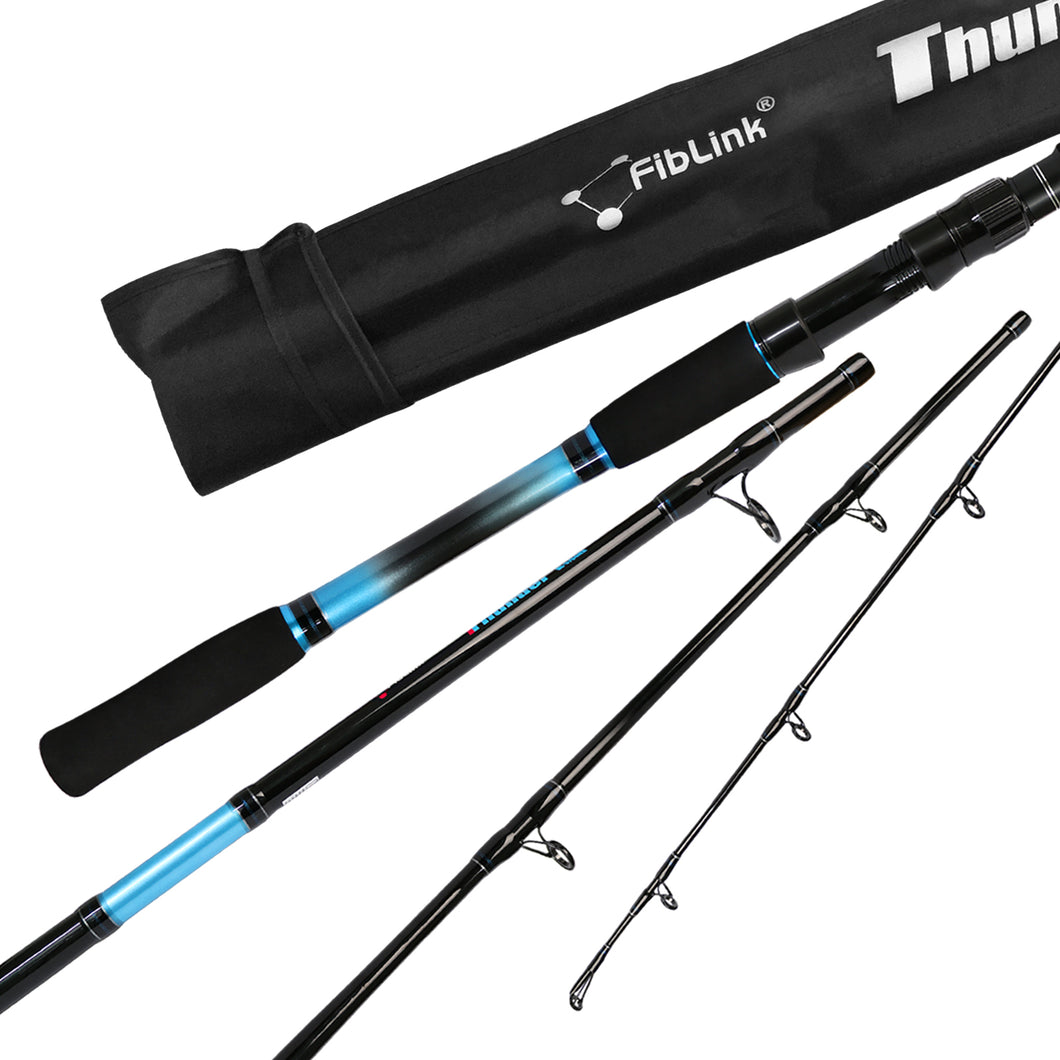 Fiblink 4-Piece 7-Feet Carbon Fiber Fishing Rod Spinning Travel