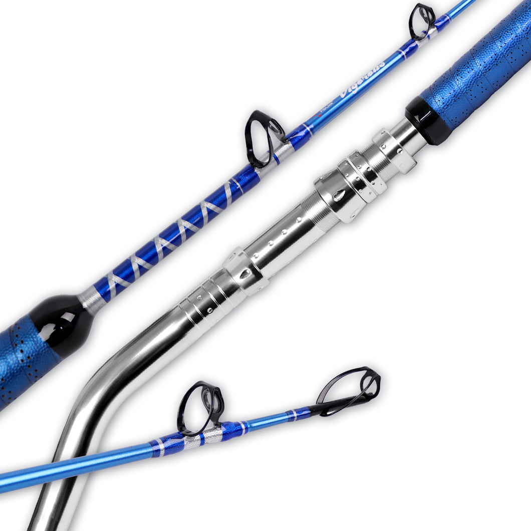 conventional fishing poles with extended butt Fiblink Bent Butt Fishing Rod 2-Piece Saltwater Offshore Trolling Rod – fiblink