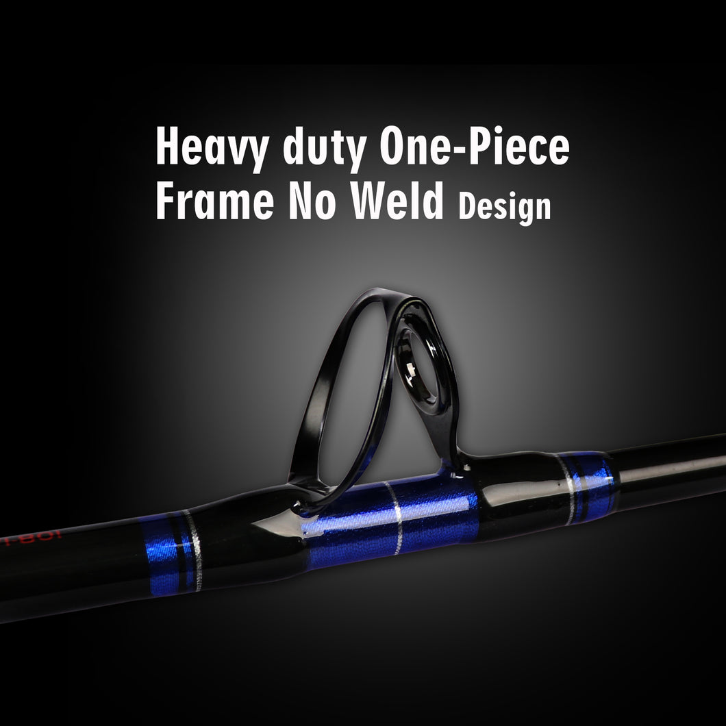 1 piece or 2 piece fishing pole Fiblink 1-Piece/ 2-Piece Saltwater Offshore Trolling Rod Big Game Rod – fiblink
