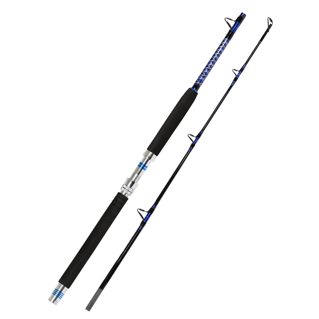 best saltwater fishing rods – Fiblink Trolling Fishing Rod 1-Piece/2-Piece Saltwater Big Game ...
