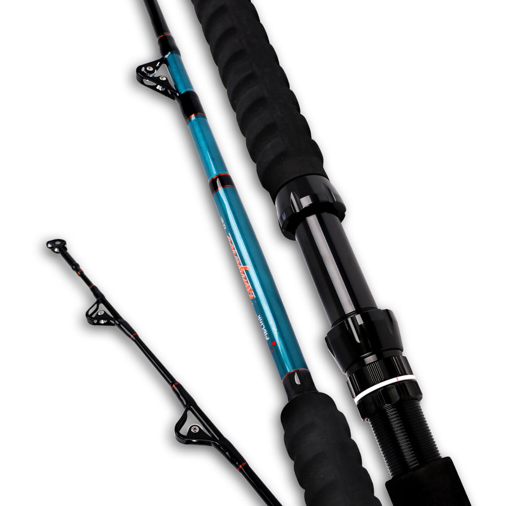 Fiblink 1-Piece Trolling Rod Saltwater Big Game Roller Rod Conventiona ...