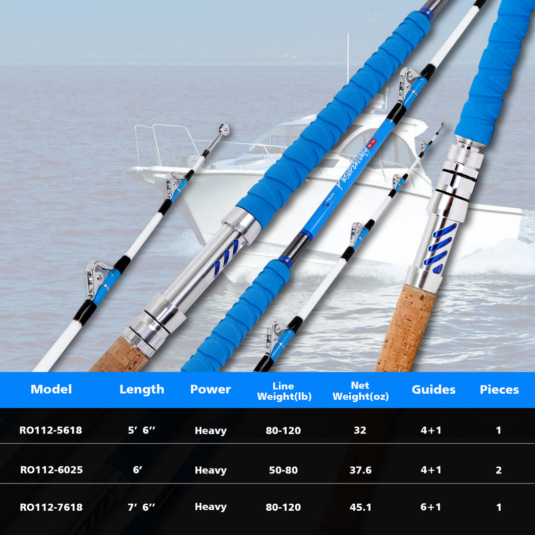 big fishing pole suppliers Fiblink Saltwater Fishing Rod Heavy Duty Trolling Rod Conventional Boa – fiblink