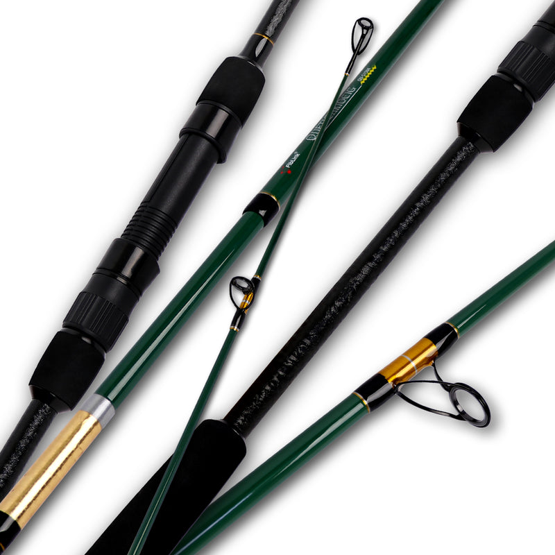 brevane fishing pole B&M Fish-Pole Reel Combo 12' 3 Finished with textured EVA Fiblink Surf Fishing Rod Carbon