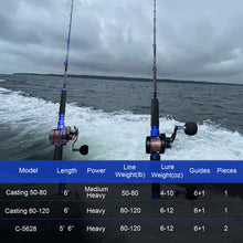 Fiblink Saltwater Graphite Jig Jigging Casting Fishing Rod Deep Sea Jig Pole
