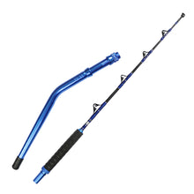 Fiblink 2-Piece Saltwater Offshore Heavy Bent Butt Trolling Rod Roller Rod Conventional Boat Fishing Pole with Roller Guides