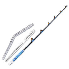 Fiblink Fishing Trolling Rod 1 Piece Saltwater Offshore Heavy Roller Rod Big Name Conventional Boat Camo Fishing Pole (6'6",30-50lb/50-80lb/80-120lb)