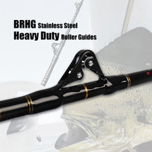 Fiblink 1-Piece Saltwater Offshore Trolling Rod 6-Feet Big Game Rod Conventional Boat Fishing Pole