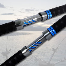 Fiblink Catfish Fishing Rod 1 Piece/2 Piece Catfishing Fishing Pole Portable Travel Heavy Cat Catfish Casting Rod (Blue,6'/7'/7'6"/8')
