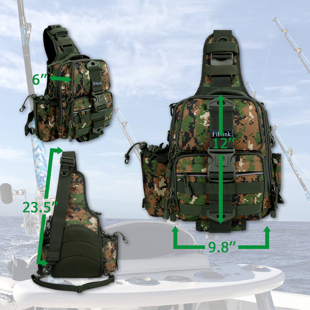 fiblink waterproof sports single shoulder fishing tackle bag backpack Fiblink Backpack Water-resistant Hunting Bag Kit Bag Hunter's Backpack – fiblink