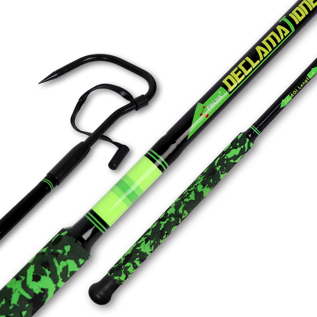 Fiblink Fishing Gaff Portable Travel Fish Gaff with S316 Stainless Steel Fishing Hook Non-Slip Camouflage Handle 1Piece/2Piece Gaff for Saltwater Offshore 4'/6'/8'