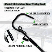 Fiblink Fishing Gaff Portable Travel Fish Gaff with S316 Stainless Steel Fishing Hook Non-Slip Camouflage Handle 1Piece/2Piece Gaff for Saltwater Offshore 4'/6'/8'