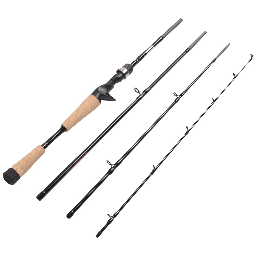 Fiblink 4 Pieces Travel Casting Rod Graphite Baitcasting Fishing