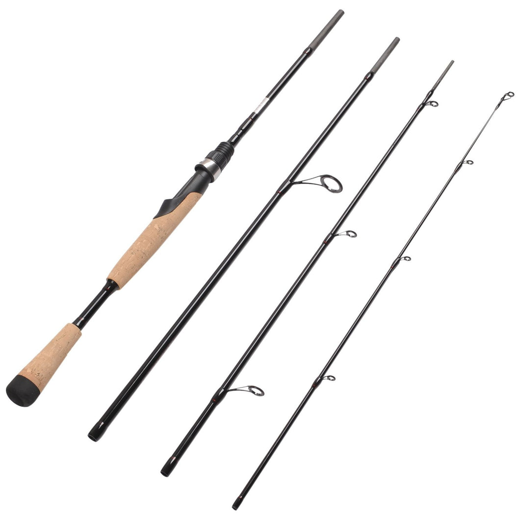 Fiblink Surf Spinning Fishing Rod 2-Piece & 3-Piece & 4-Piece Carbon Fiber  Travel Fishing Rod with Noctilucent Tip