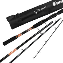 Fiblink 4-Piece 7-Feet Carbon Fiber Fishing Rod Spinning & Casting Travel Portable Rod Lightweight Sensitive Tournament Quality Fishing Pole for Fresh & Saltwater