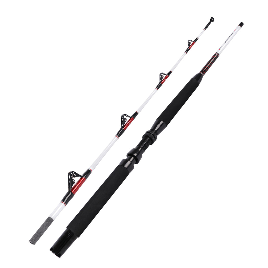 Fiblink Trolling Rod Saltwater Deep Dropper Big Game Rod Conventional Boat  Roller Rod Carbon Fishing Pole (2 Pieces - 5'6 - 30-50lbs) : :  Sports & Outdoors