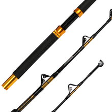 Fiblink 1-Piece/2-Piece Saltwater Offshore Heavy Trolling Rod Big Game Roller Rod Conventional Boat Fishing Pole (5-Feet 6-Inch, 30-50lb/50-80lb/80-120lb)